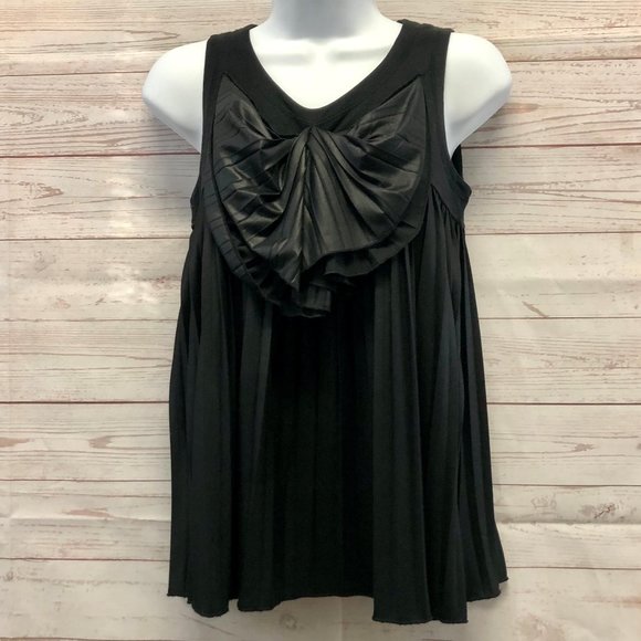 See by Chloe Sleeveless Pleated Bow Blouse - Picture 1 of 11